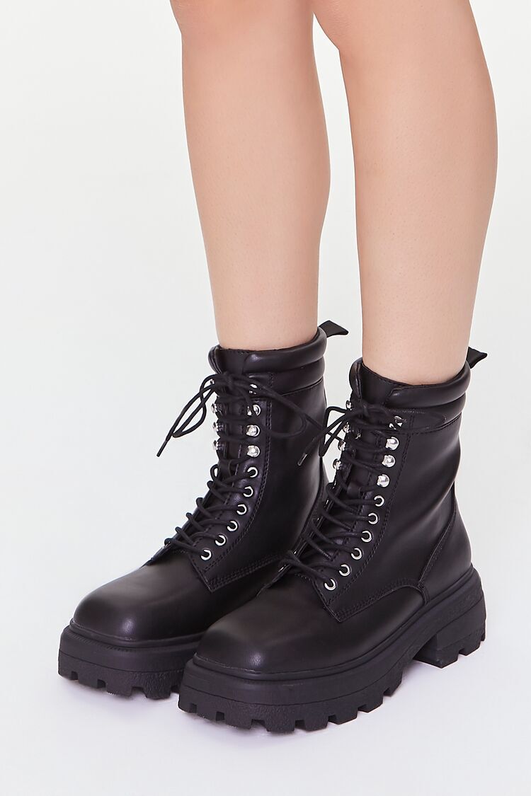 Black Lace-up Boots | Forever 21